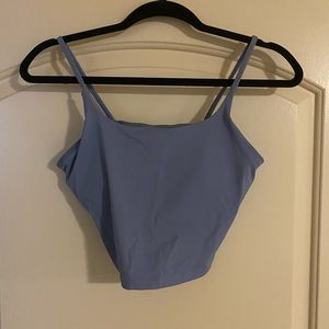 Workout crop top with built in bra